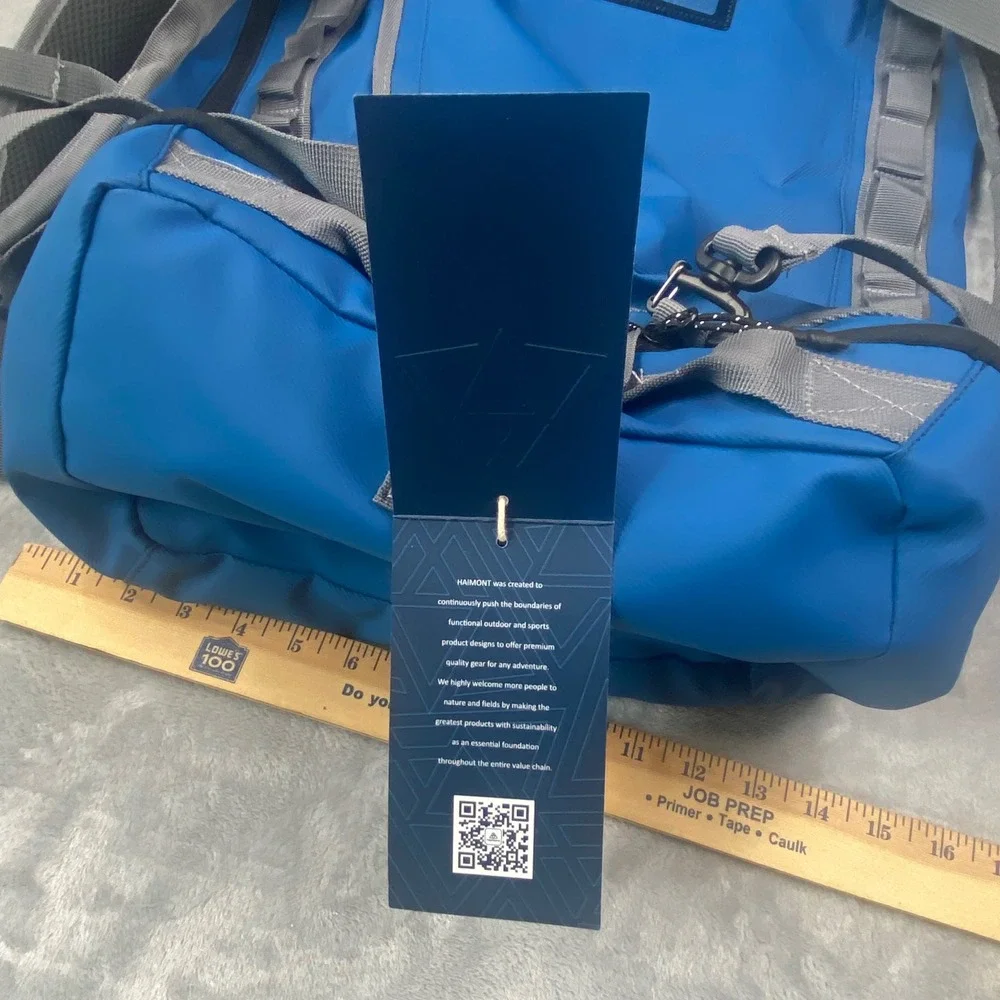 Haimont Blue Convertible Travel Duffel Backpack Water Resistant 40L Gym Bag NWT